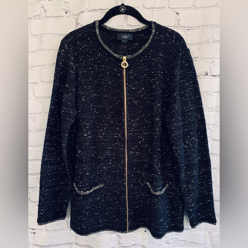 Belldini Black and Gold Utility Jacket